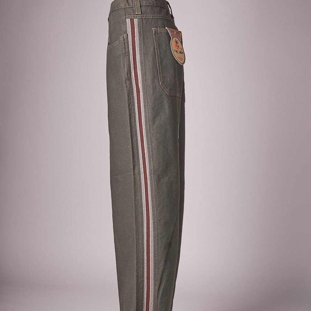 1990s Deadstock Green Baggy Split Skateboarding Pants